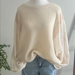 DAVI & DANI Cream Knit Sweater